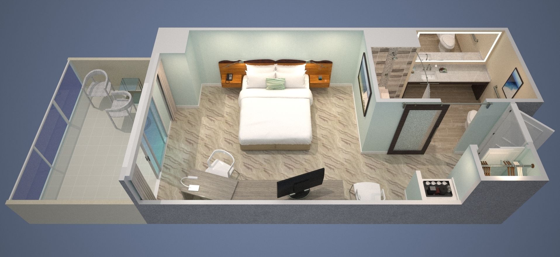 room, 1 king bed, accessible, resort view | floor plan