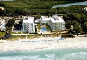 Private beach, white sand, beach cabanas, sun-loungers