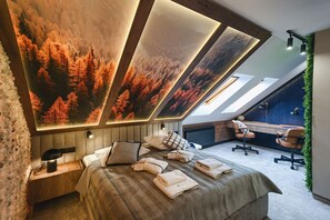 Deluxe Double Room (no direct access to therms) | Desk, blackout drapes, soundproofing, iron/ironing board
