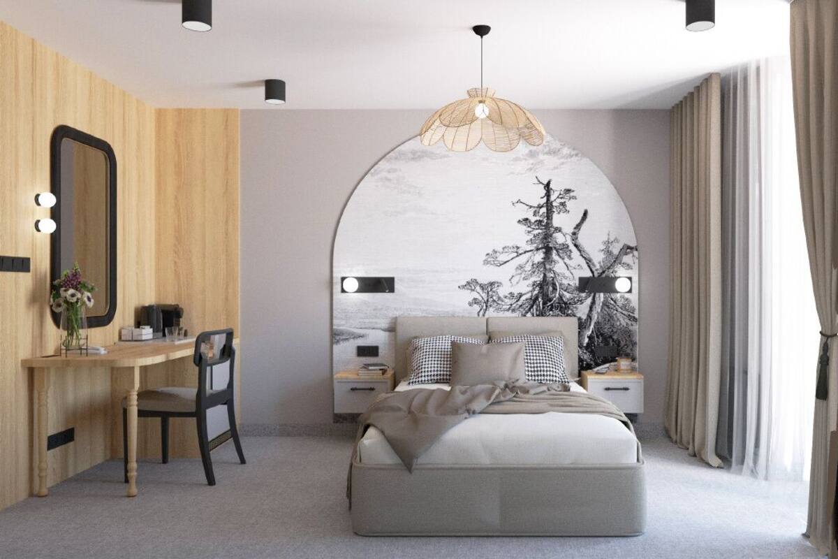 Habitación Deluxe doble, balcón (with direct pasage to thermal zone) | 1 dormitorio, escritorio, cortinas opacas y sistema de insonorización