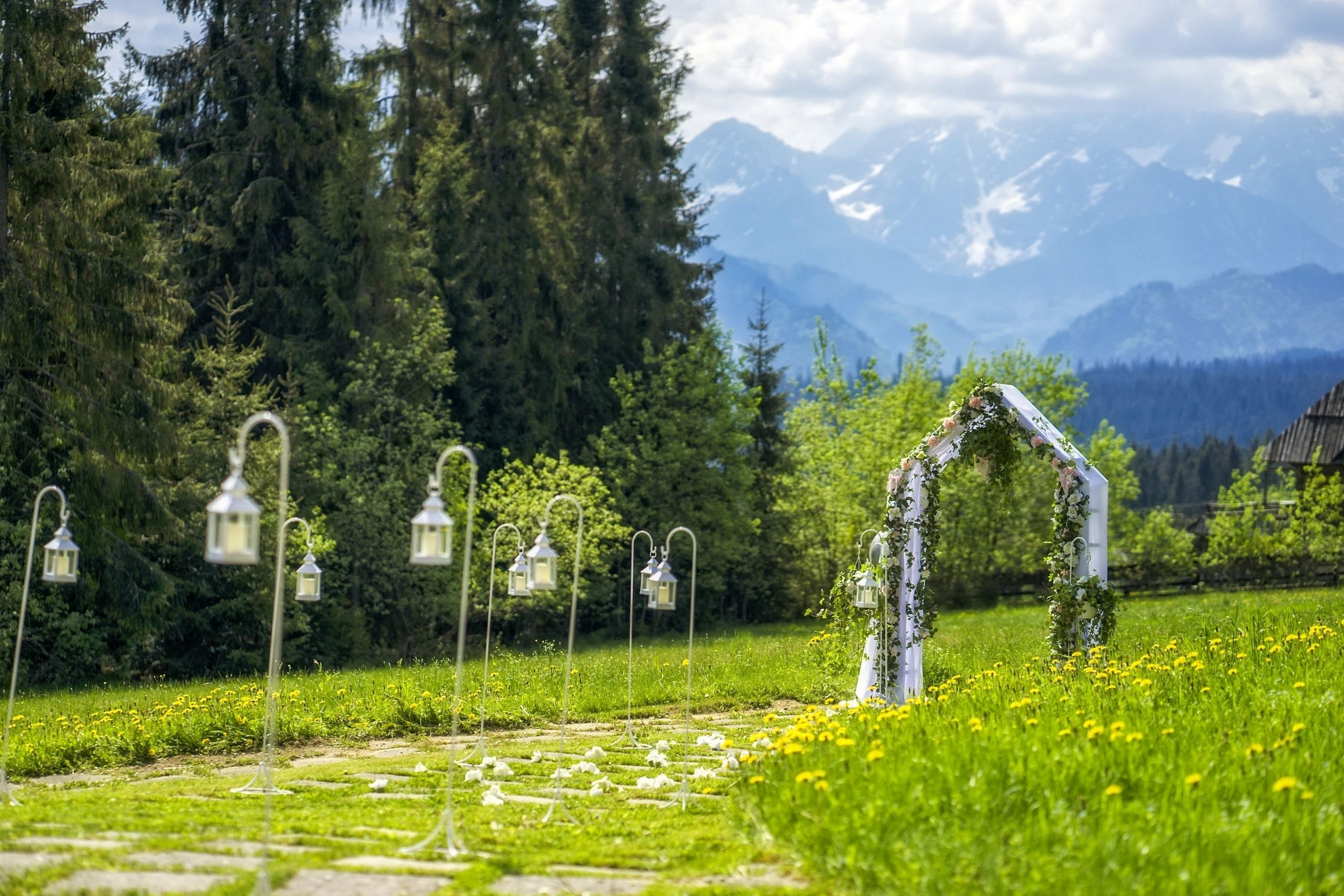 Área de bodas al aire libre