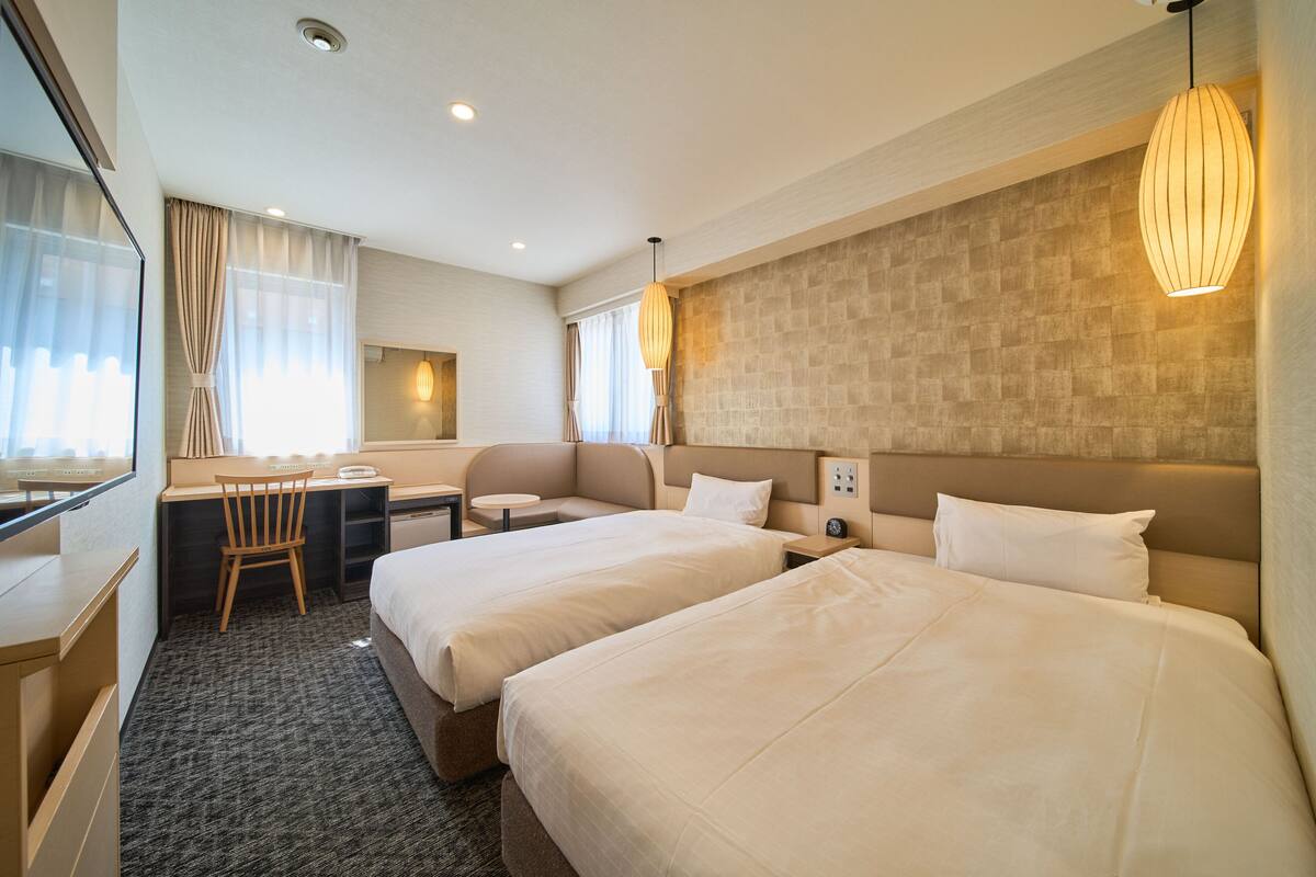 ห้องสแตนดาร์ดทวิน, ปลอดบุหรี่ | ผ้านวมขนเป็ด, ผ้าม่านกันแสง, เตารีด/โต๊ะรีดผ้า, Wi-Fi ฟรี