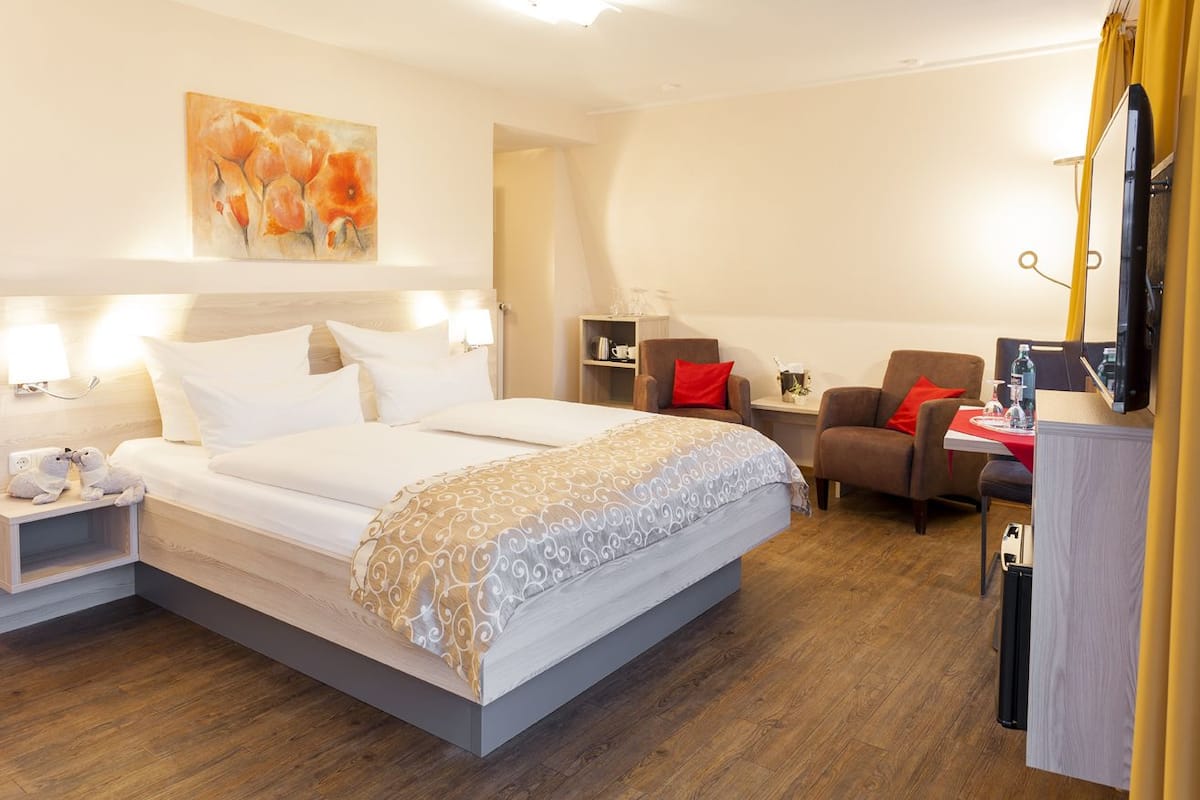 Comfort Double Room (in main or annex building) | Hypo-allergenic bedding, in-room safe, blackout drapes