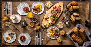Daily buffet breakfast (EUR 25 per person)