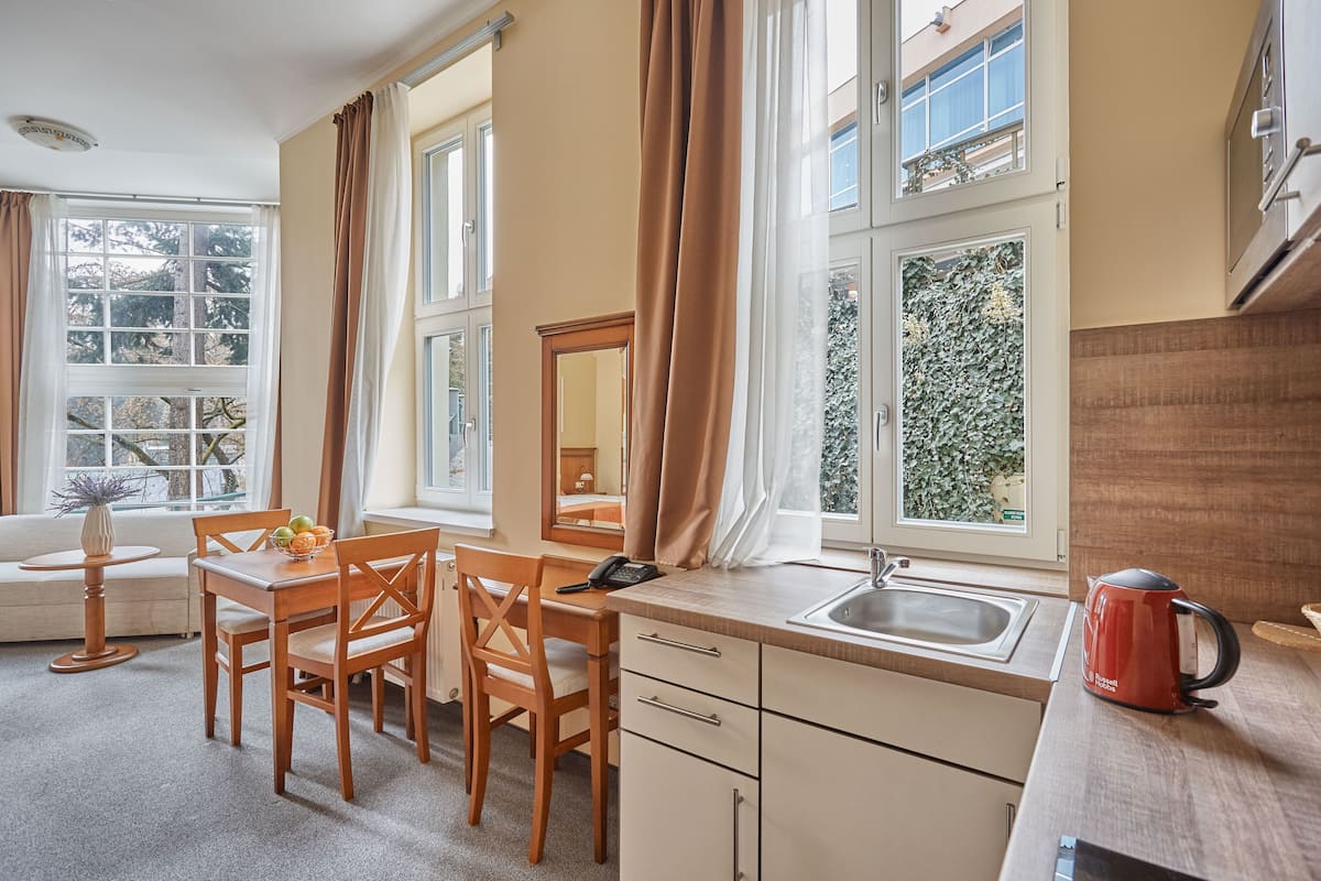 family apartment, 1 king bed with sofa bed, kitchen | premium bedding, in-room safe, desk, soundproofing