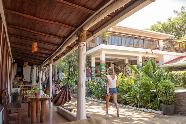 Standard Quadruple Room, Pool View | View from room - La Botella de Leche - Hostel (Tamarindo)
