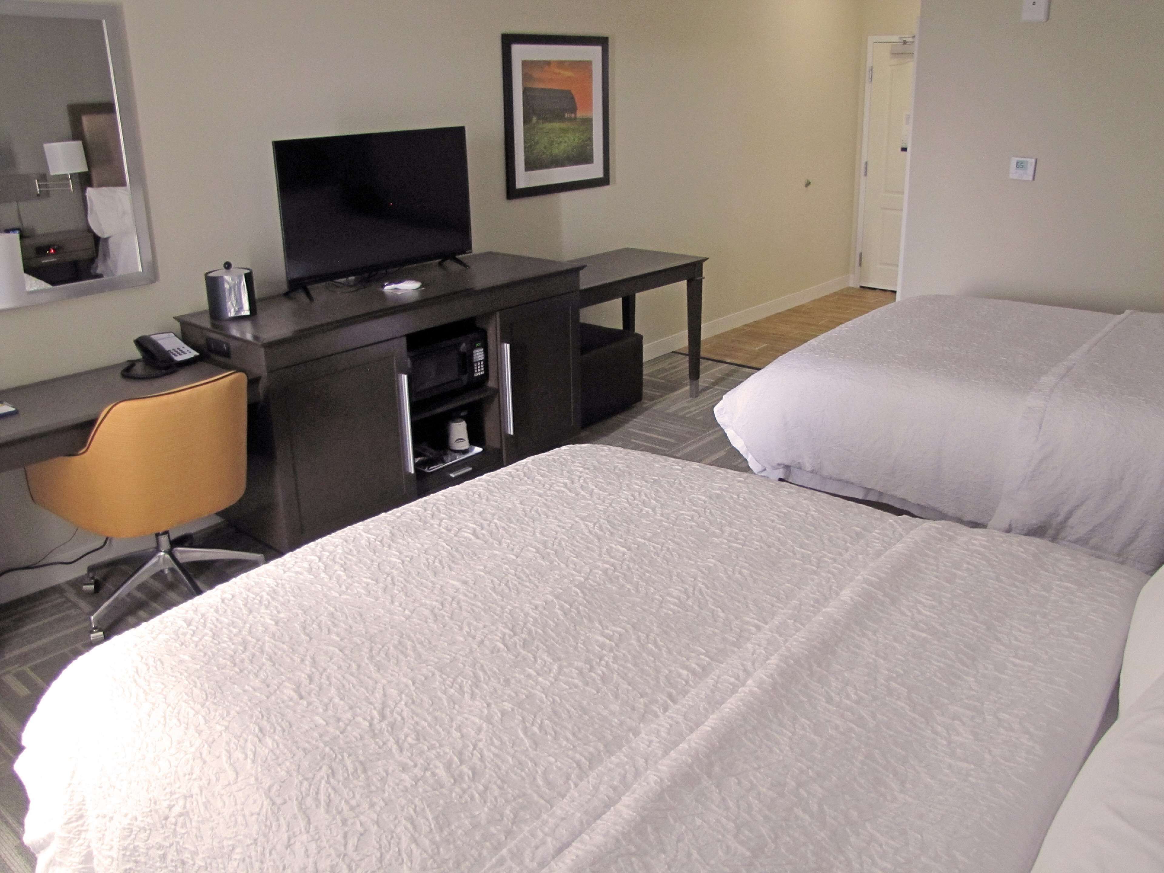 room, 2 queen beds, non smoking | in-room safe, desk, iron/ironing board, free cots/infant beds