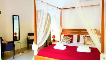 Superior Double Room, 1 King Bed, Patio, Pool View | 1 bedroom, premium bedding, Select Comfort beds, in-room safe