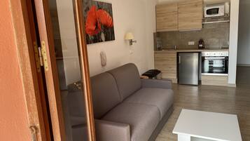 Studio, 1 Bedroom, Terrace, Bay View | Private kitchen | Fridge, microwave, oven, stovetop