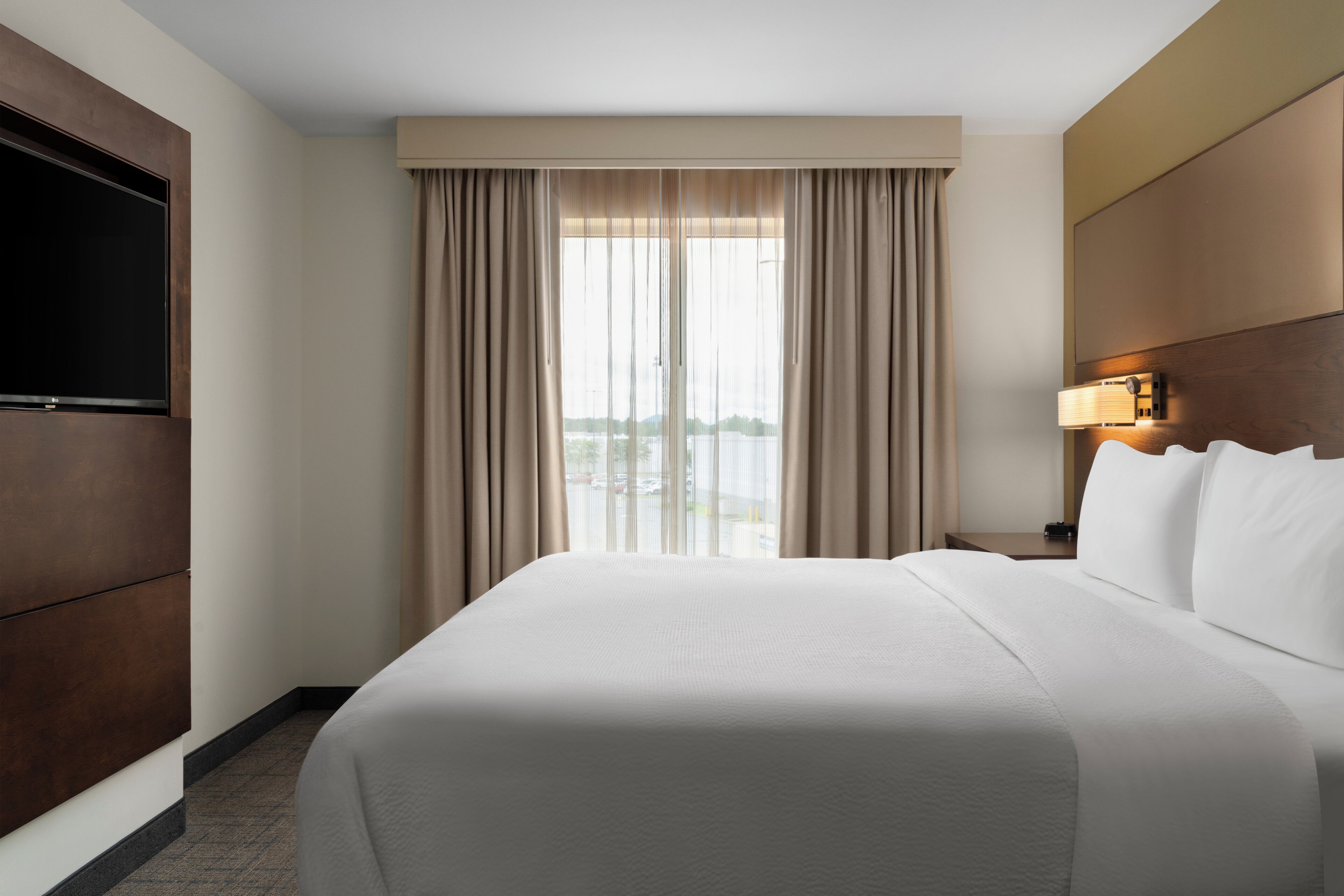 down duvets, desk, laptop workspace, iron/ironing board