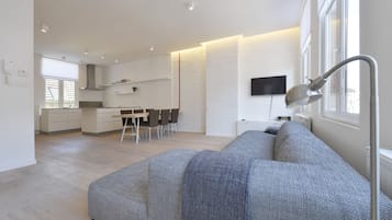 Apartment, 2 Bedrooms, City View | Living area | Flat-screen TV