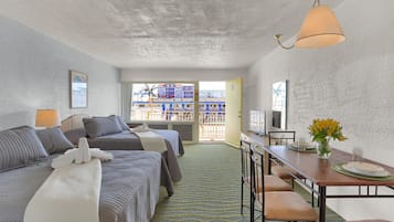 Deluxe Room, 2 Queen Beds, Kitchenette | Free WiFi, bed sheets