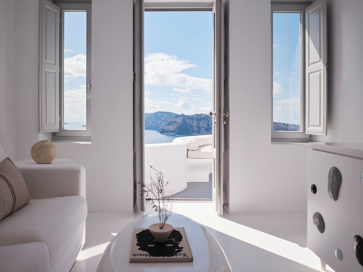 Grand-Suite, Meerblick (Caldera view) | Wohnbereich