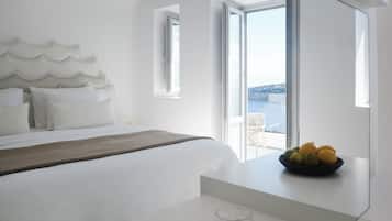 Suite, eigener Pool, Meerblick (Master, Caldera view, Infinity Pool) | 2 Schlafzimmer, hochwertige Bettwaren, Minibar, Zimmersafe