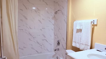 Free toiletries, hair dryer, towels