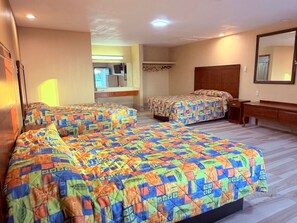 3 Full Beds Non-Smoking | Desk, iron/ironing board, free rollaway beds, free WiFi