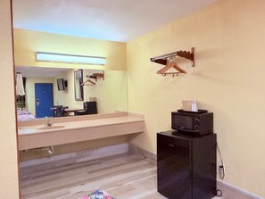 Free toiletries, hair dryer, towels