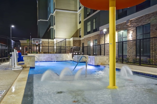 Outdoor pool, open 9:30 AM to 10:00 PM, sun loungers