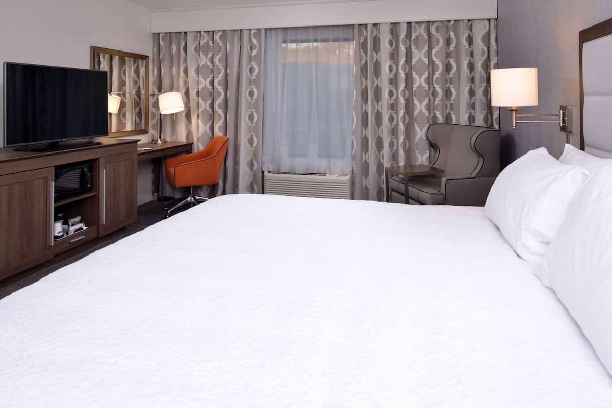 Hypo-allergenic bedding, down comforters, pillowtop beds, desk