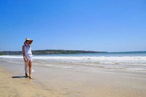 En la playa