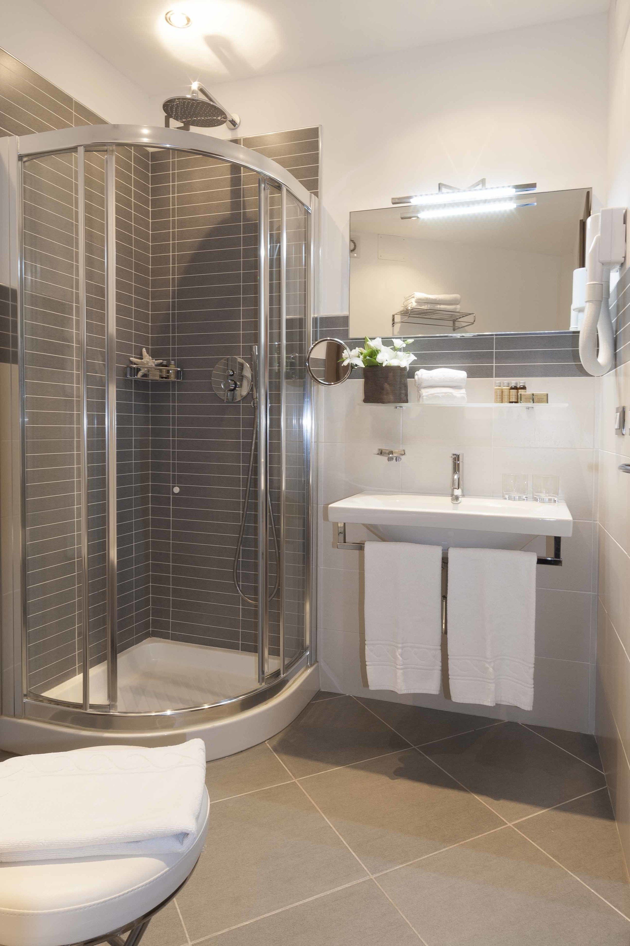 free toiletries, hair dryer, bidet, towels