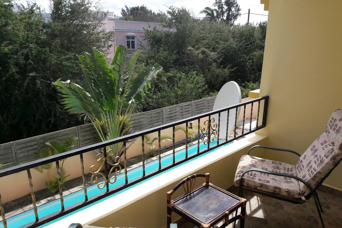 Honeymoon Suite, 1 King Bed, Balcony, Pool View | Premium bedding, desk, iron/ironing board, free cots/infant beds