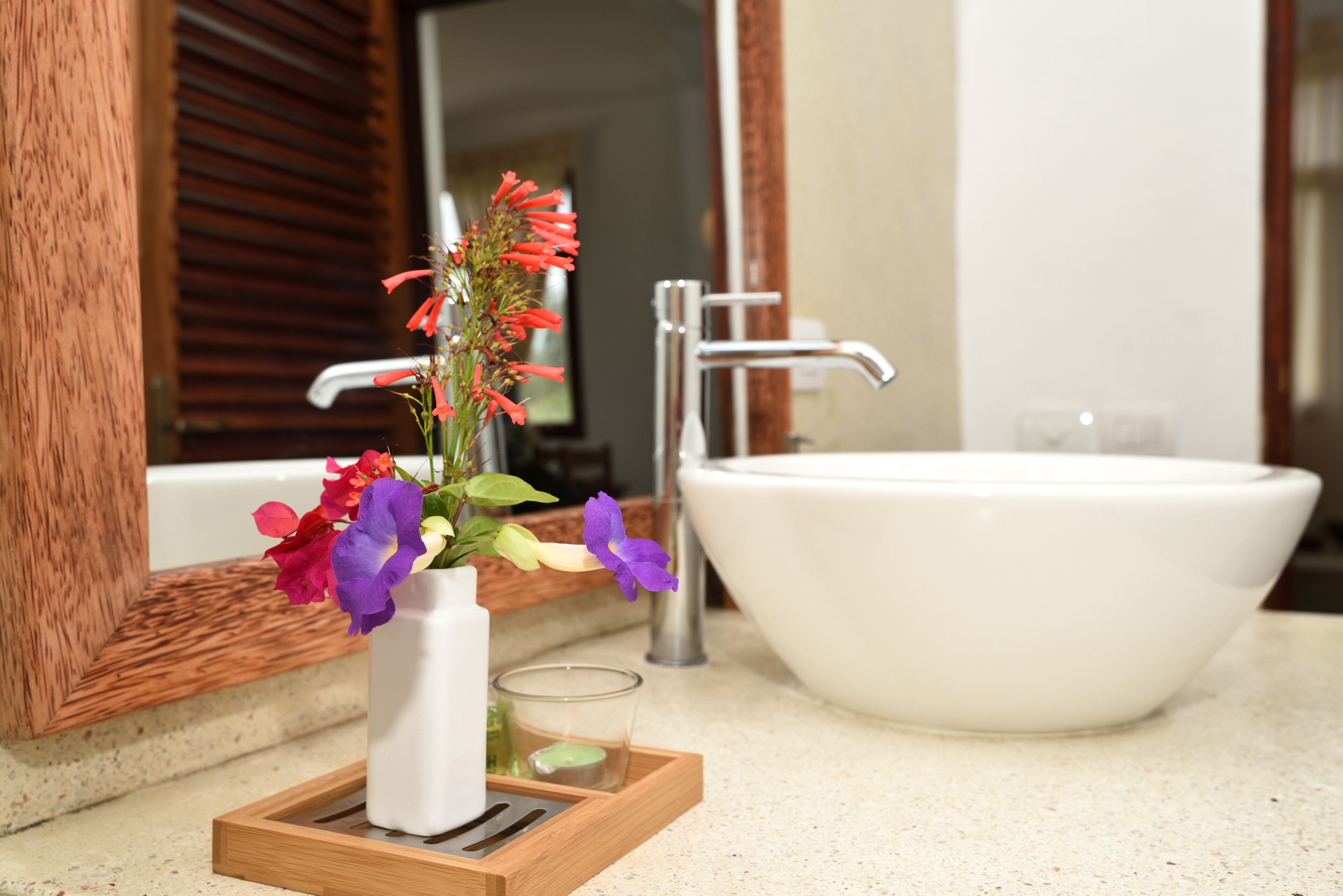 apartment | bathroom | rainfall showerhead, free toiletries, hair dryer, bathrobes