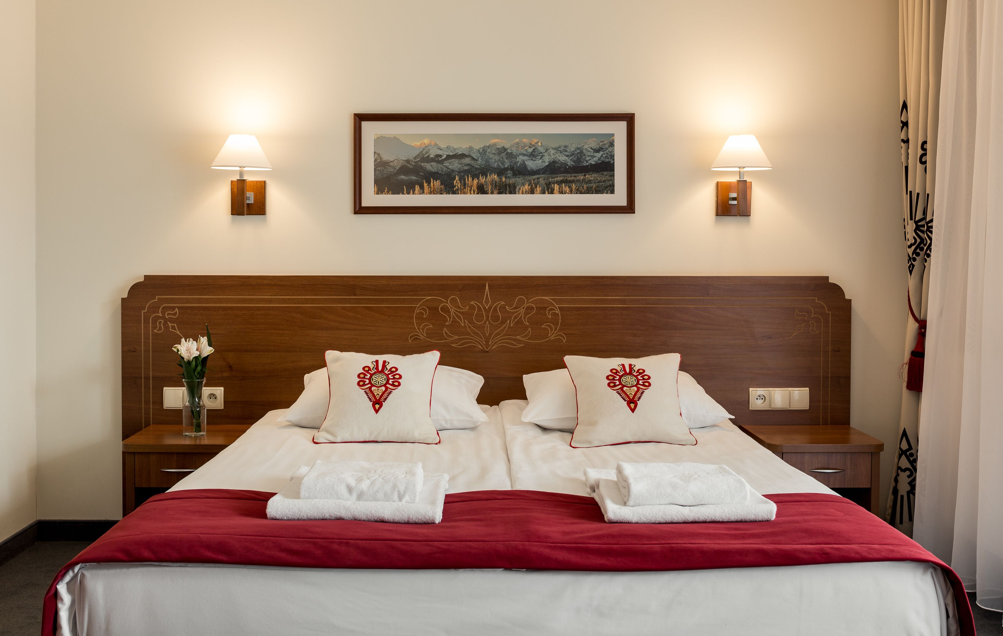 superior double room, 1 bedroom, terrace, mountain view | hypo-allergenic bedding, desk, laptop workspace, iron/ironing board