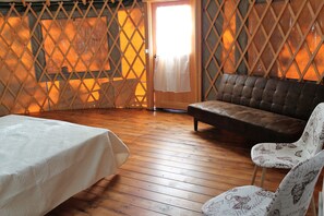 Superior Tent, 1 Bedroom, Private Bathroom, Beachfront | Desk, free WiFi, wheelchair access - Parco del Lago Glamping & Lodges (Rome)