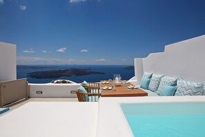 2 Bedrooms , Cave House with Outdoor Hot Tub & Caldera View | Cuisine privée | Réfrigérateur, un four, surface de cuisson, cafétière à espresso