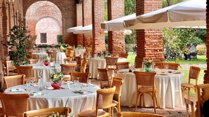 Outdoor banquet area