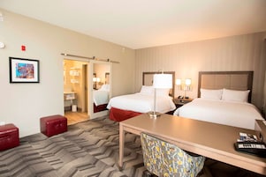 Studio, 2 Queen Beds, Non Smoking, Refrigerator & Microwave | Iron/ironing board, WiFi (free), bed sheets