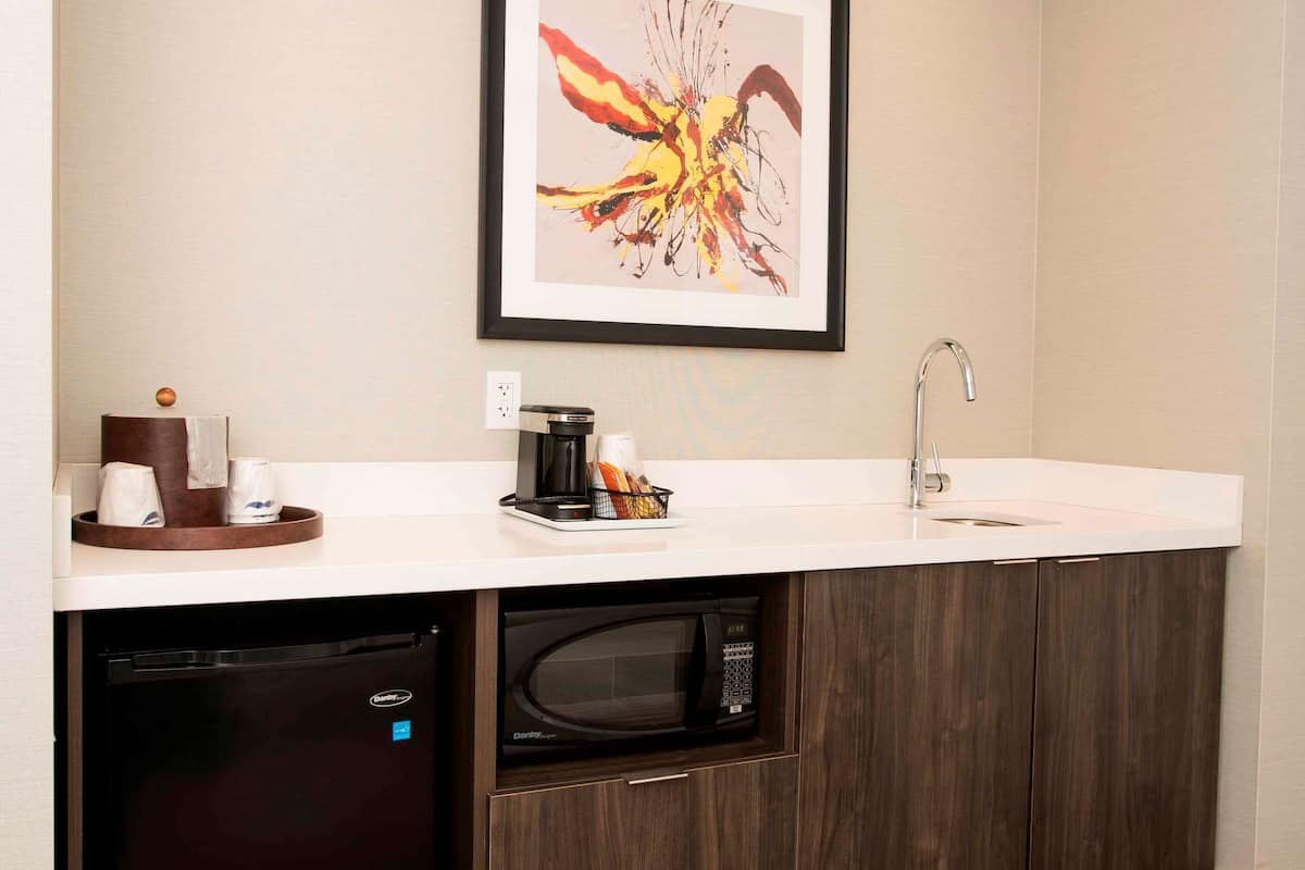 studio, 2 queen beds, non smoking, refrigerator & microwave | private kitchen | fridge, coffee/tea maker