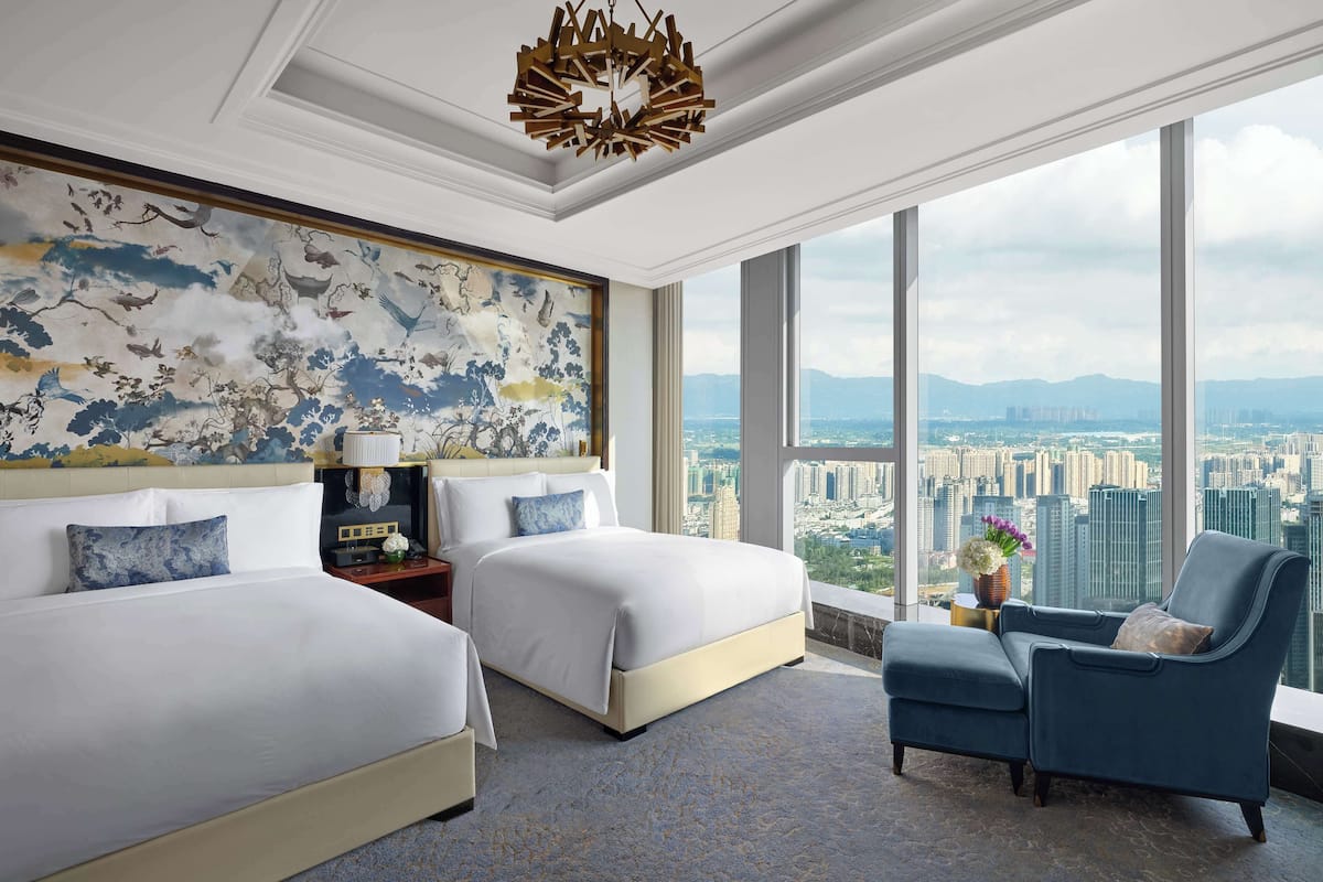 2 queen skyline city view room | premium bedding, down duvets, pillow-top beds, free minibar items