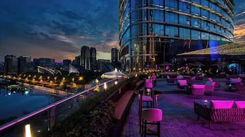 Outdoor banquet area