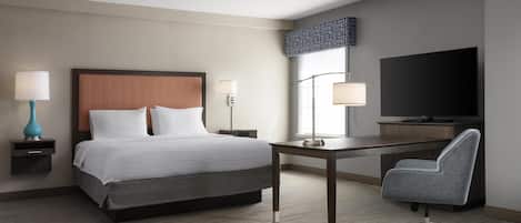 Escritorio, wifi gratis y ropa de cama