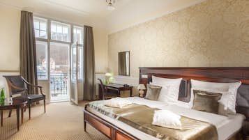 1 kamar tidur, seprai premium, minibar, dan brankas