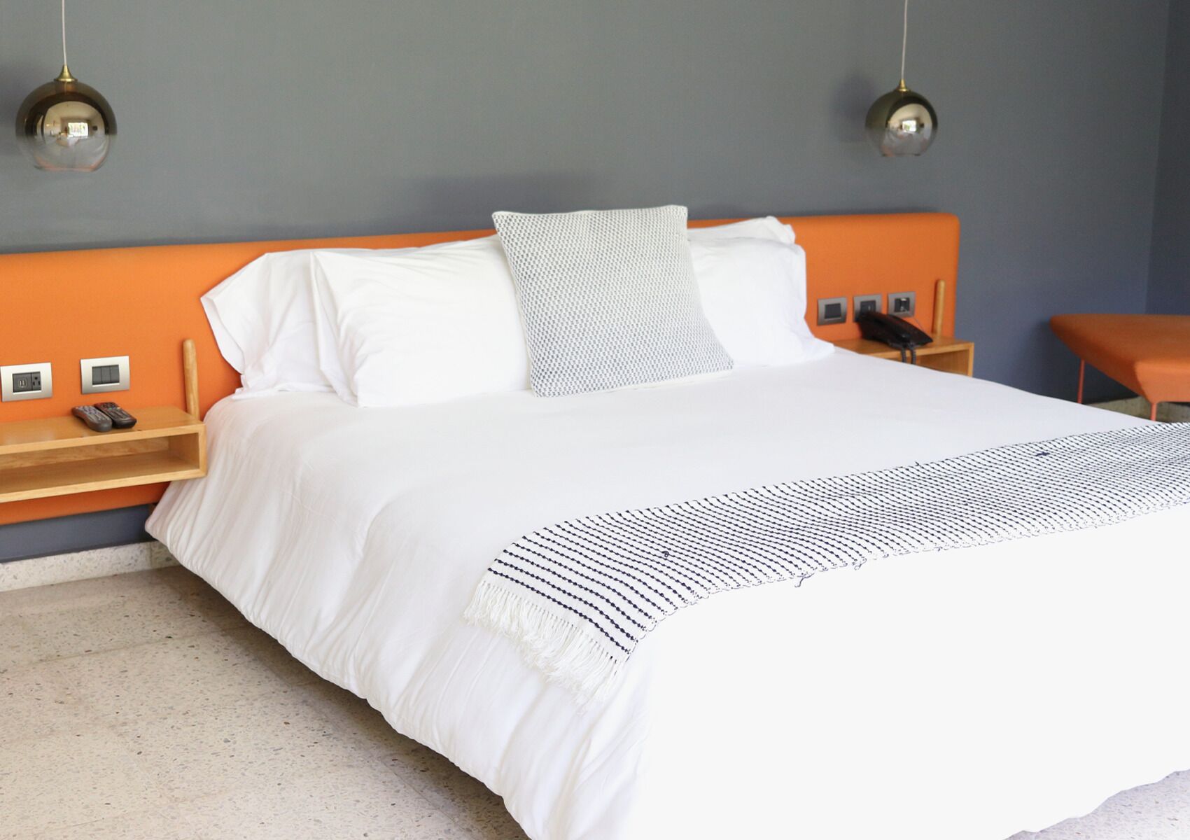 summer citrus suite | 1 bedroom, premium bedding, select comfort beds, minibar