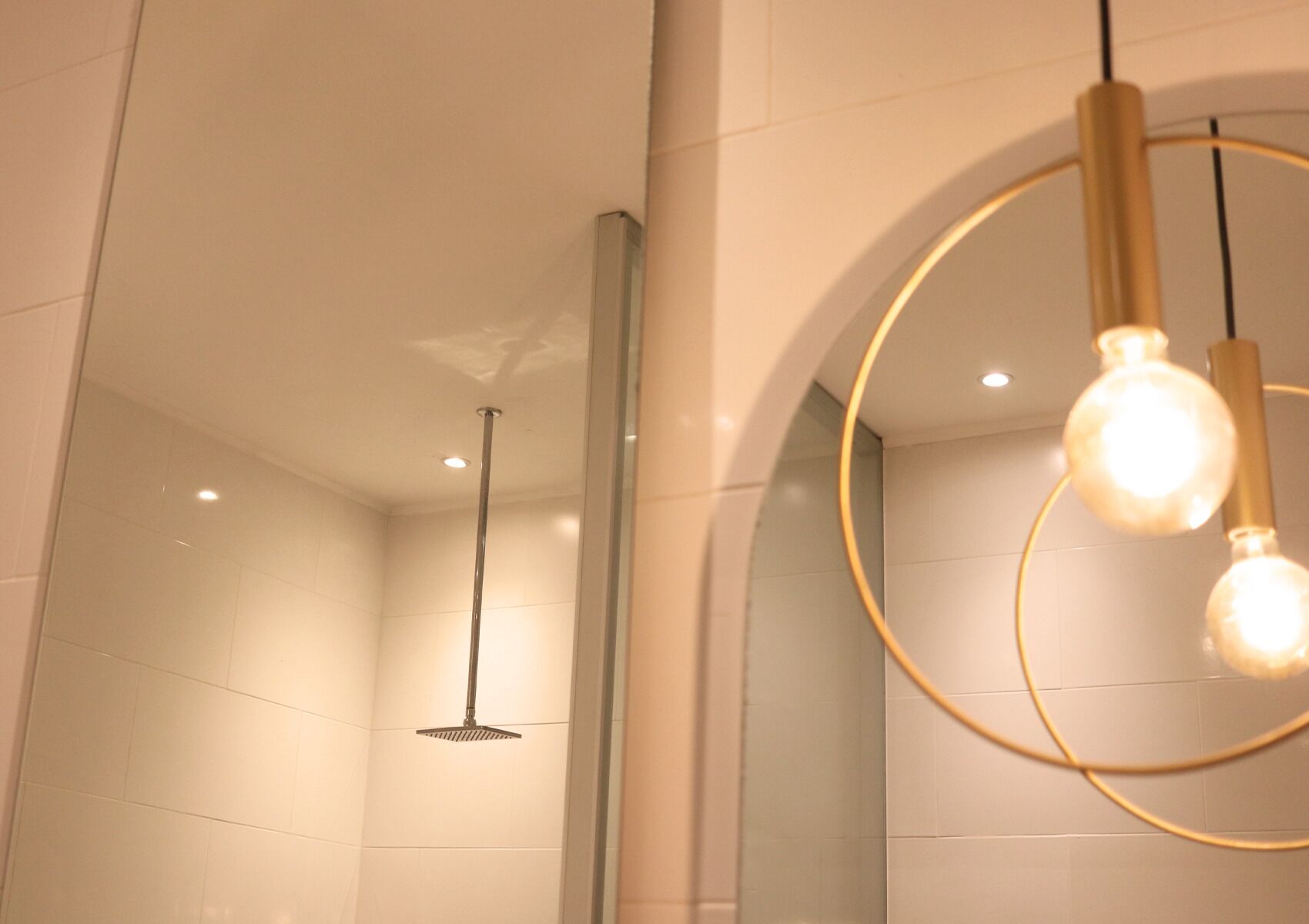 royal midnight suite | bathroom | shower, rainfall showerhead, free toiletries, hair dryer