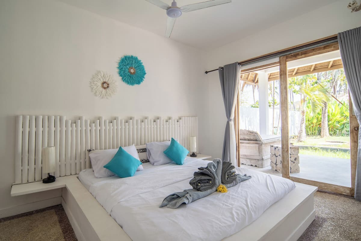 Villa, 3 camere da letto, vista piscina | Biancheria in cotone egiziano, biancheria da letto di alta qualità