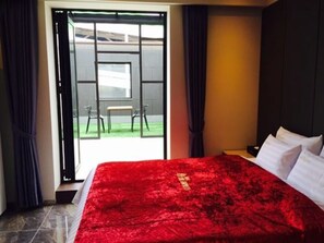 Double Room, Terrace | Down comforters, free minibar, desk, soundproofing