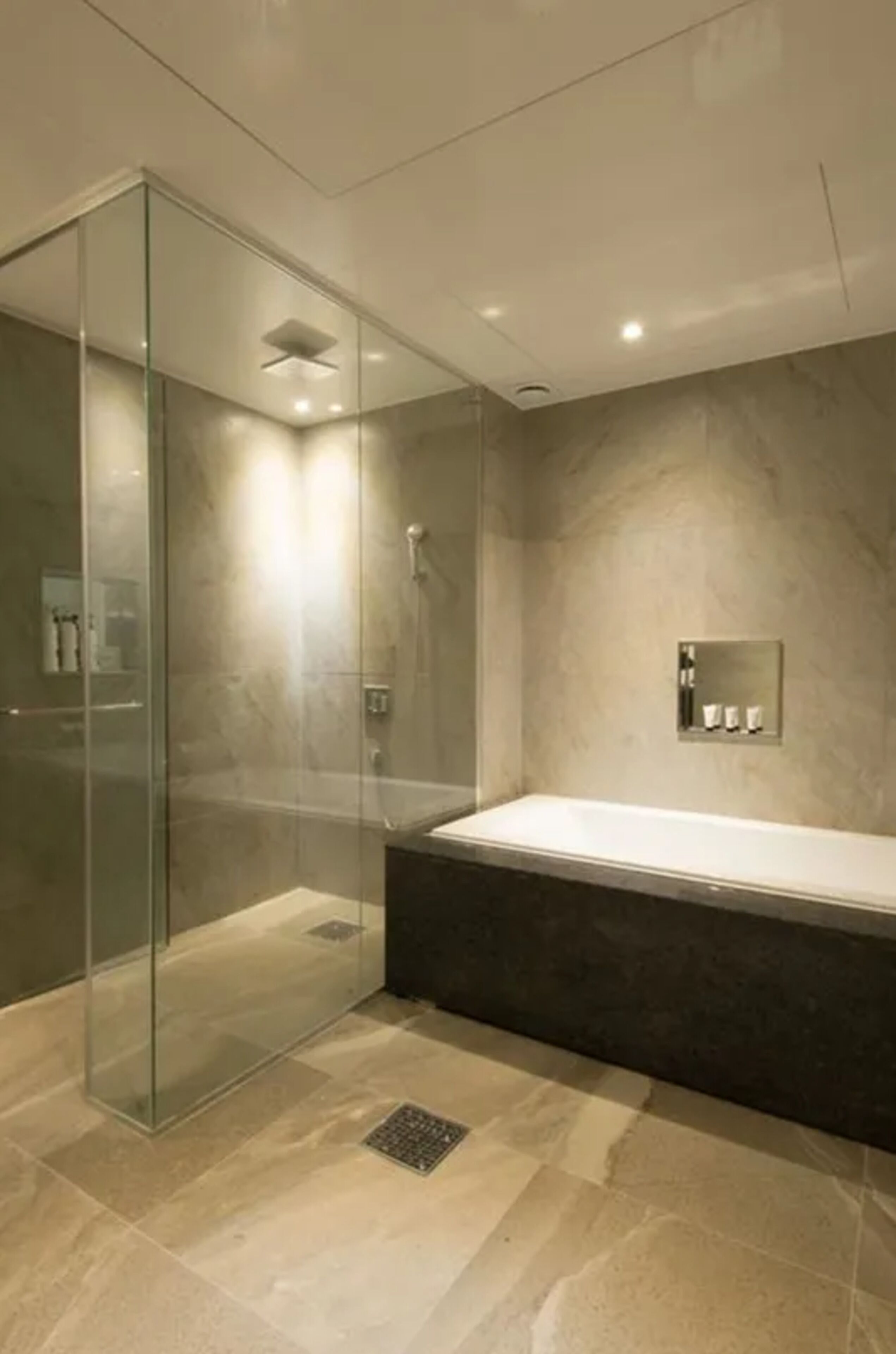 shower, hair dryer, bathrobes, towels