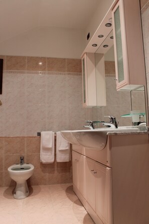 Apartment, 2 Bedrooms | Bilik Mandi | Kelengkapan dandanan diri percuma