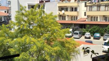 Vue sur la ville depuis lâhĂ©bergement