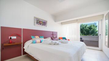 Apartment, 1 Bedroom, Sea View | 1 bedroom, Egyptian cotton sheets, premium bedding, down comforters