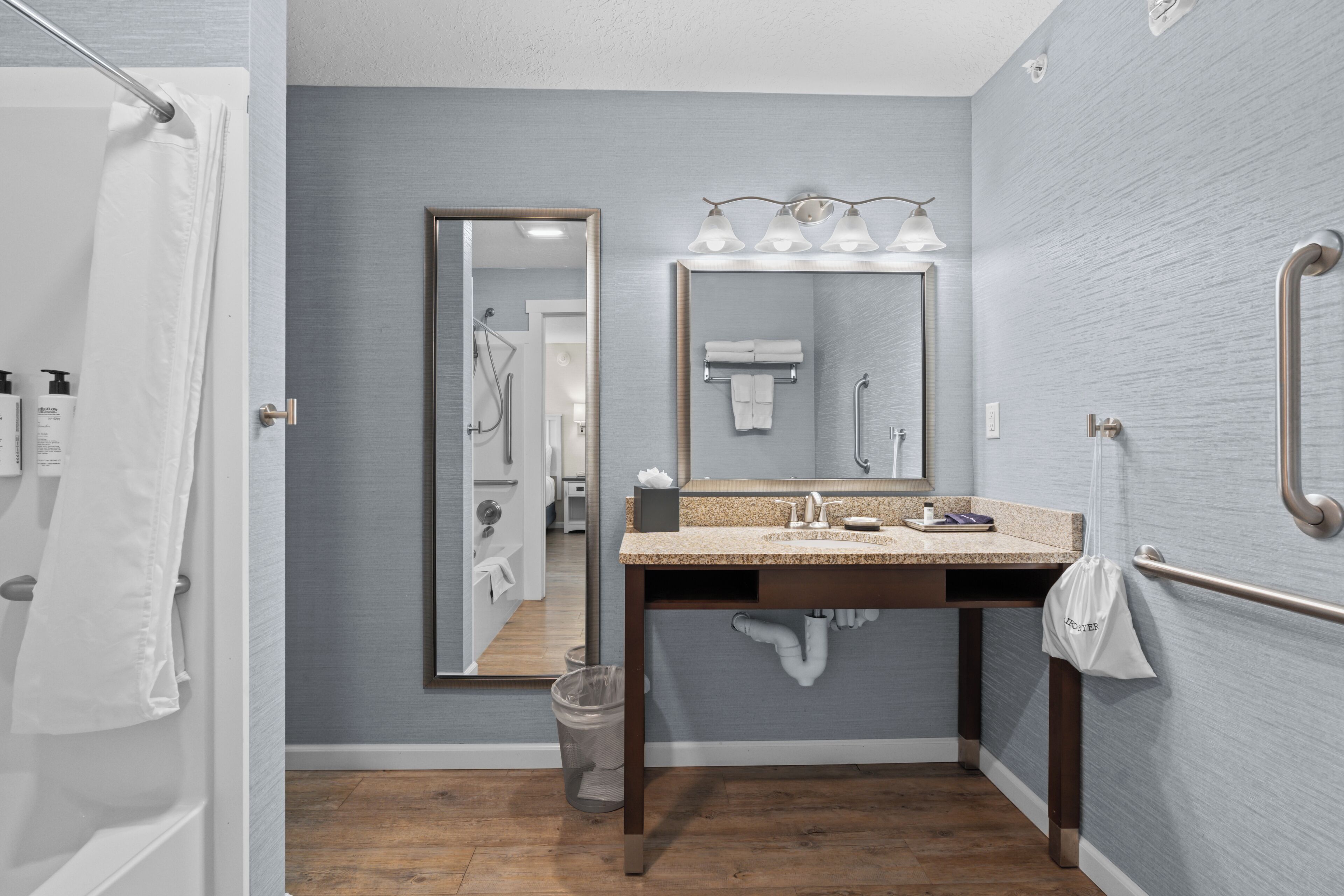 free toiletries, hair dryer, towels, soap