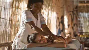 Body treatments, body scrubs, facials, manicures and pedicures