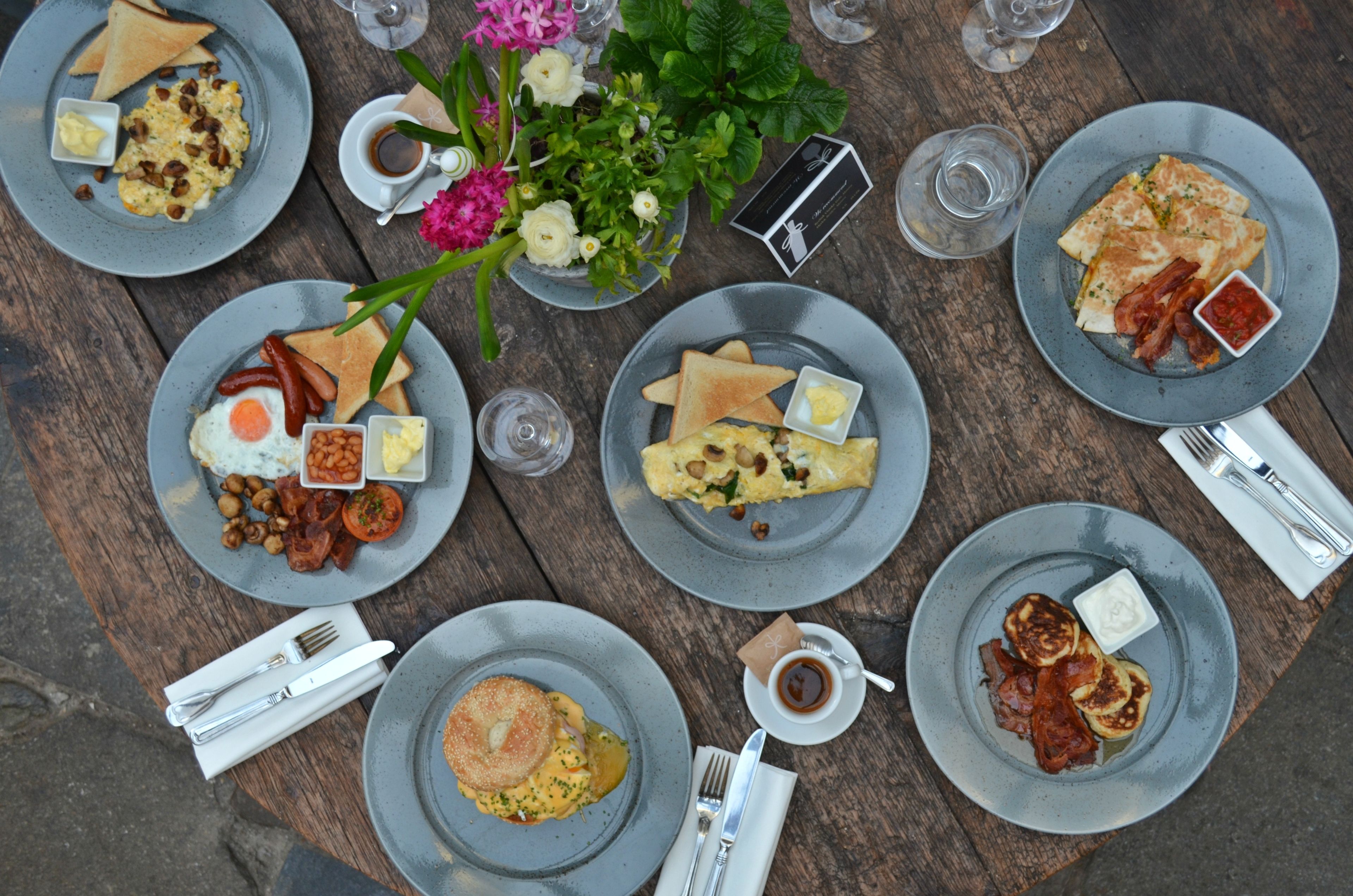 cooked-to-order breakfast for a fee