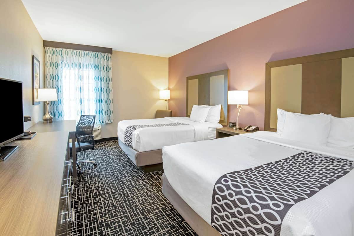 Room, 2 Queen Beds, Non Smoking | Premium bedding, desk, iron/ironing board, free cots/infant beds