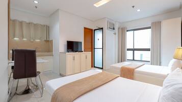 Desk, iron/ironing board, free WiFi, bed sheets